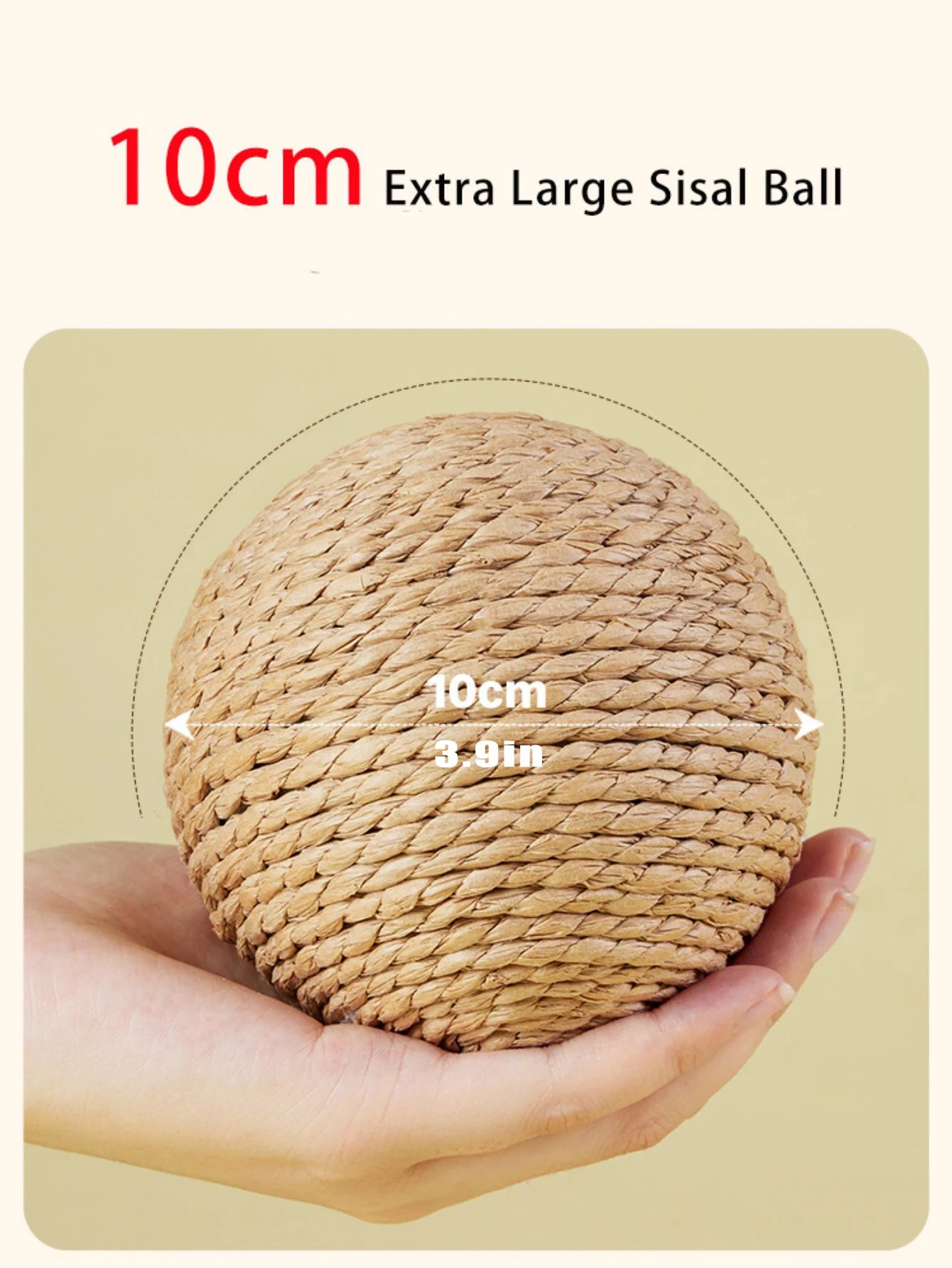 Interactive Sisal Cat Scratching Ball Toy For Kitten Teeth Cleaning