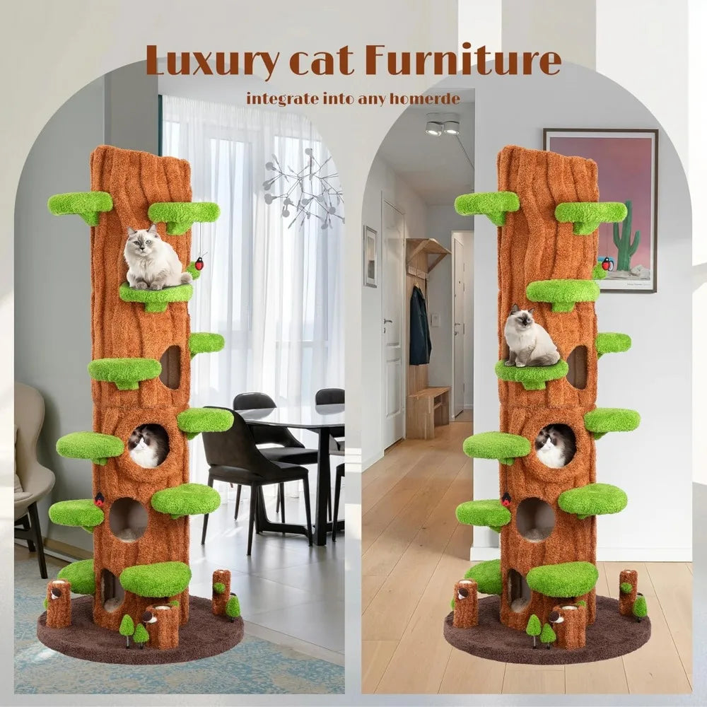 Luxury Cat Tree Tower With Sisal Scratch Pad And Platforms