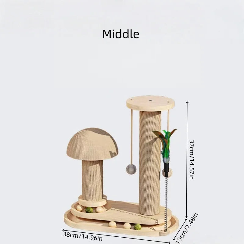 CZBNYXCN Interactive Three-Tier Cat Scratching Post Tower