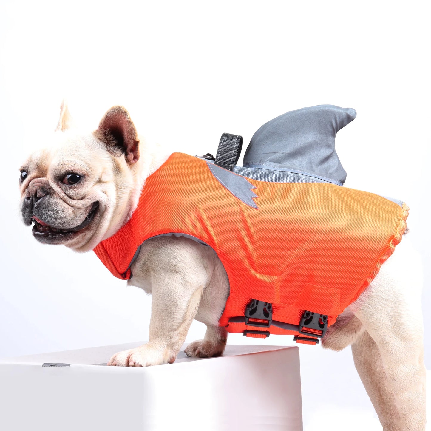WANGUPET Reflective Dog Life Jacket High Buoyancy Rescue Handle Vest