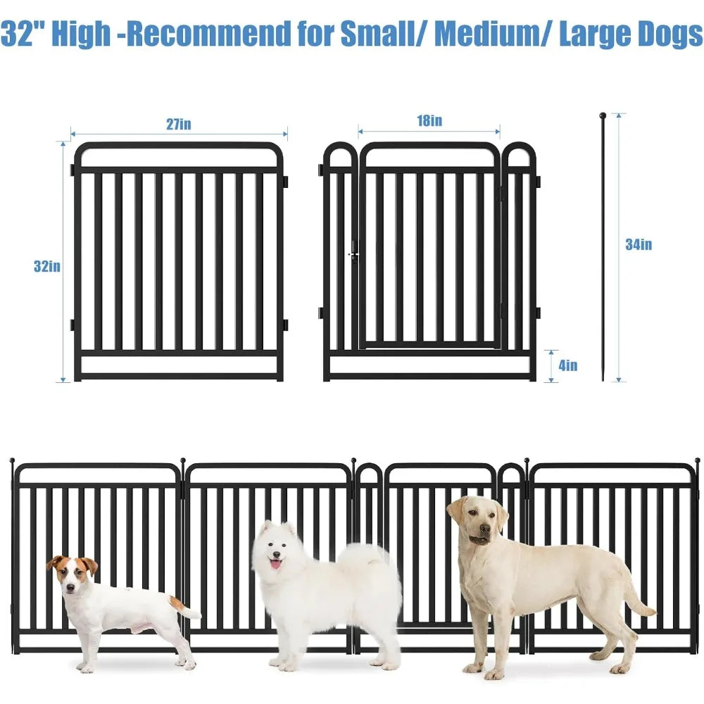DAFIFY Thickened Dog Playpen Portable Outdoor Yard Fence
