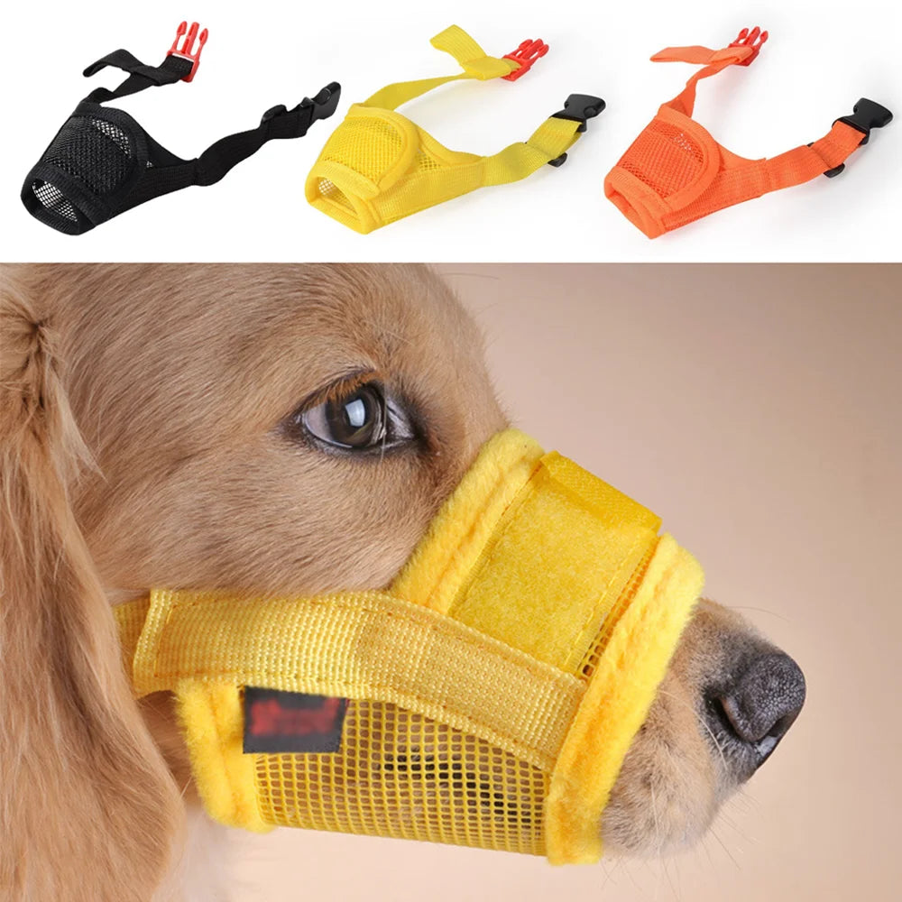 CN Anti Barking Dog Muzzle Adjustable Mesh Breathable
