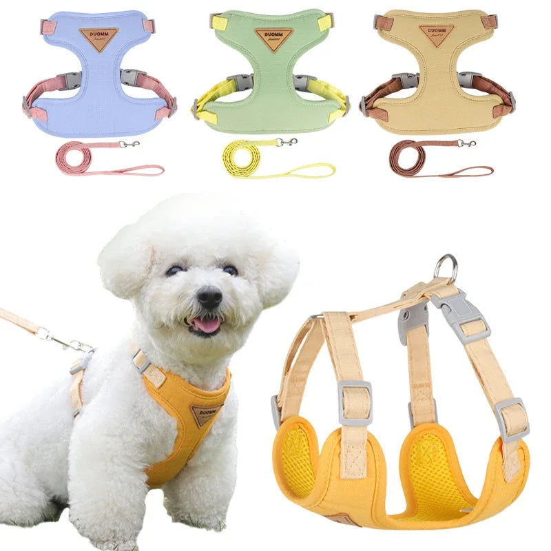 Puppy Harness And Leash Set Breathable For Small And Medium Dogs And Cats