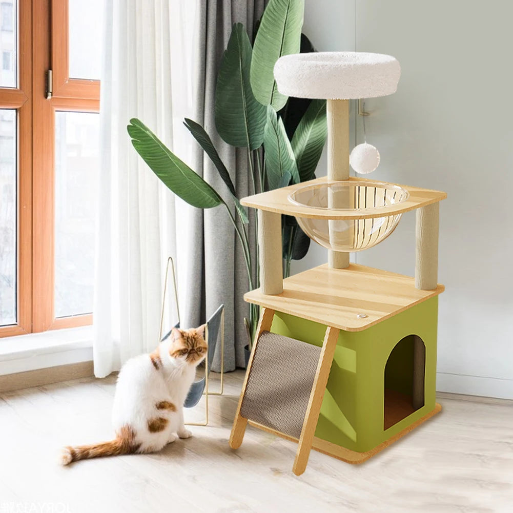 Alloet Cat Tree Tower Four Layers With Condos And Scratching Posts