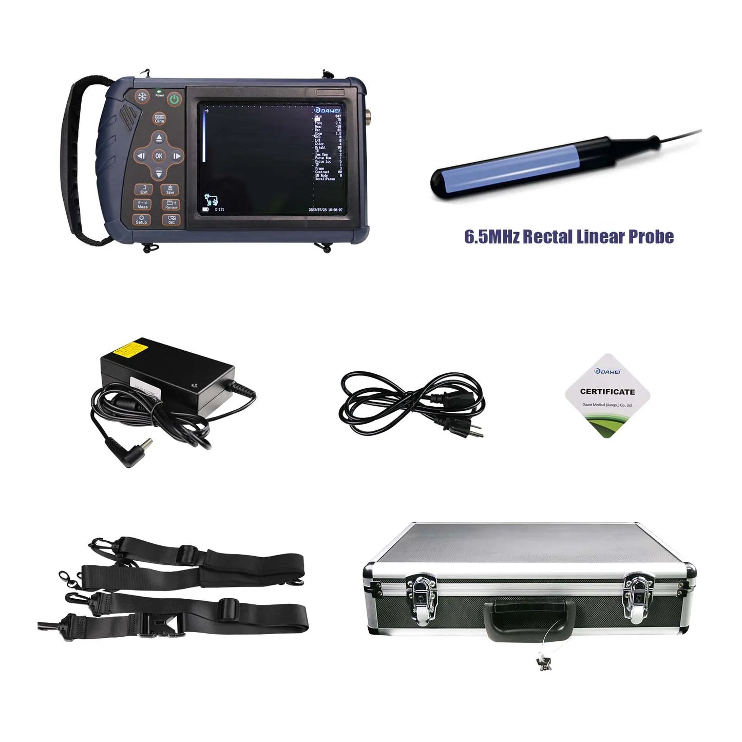 DAWEI Handheld Veterinary Ultrasound Scanner For Farm Animals Pregnancy Testing