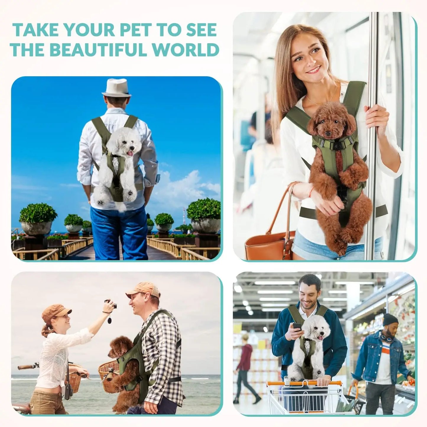 Pet Carrier Backpack For Dogs And Cats Thickened Sponge Comfort