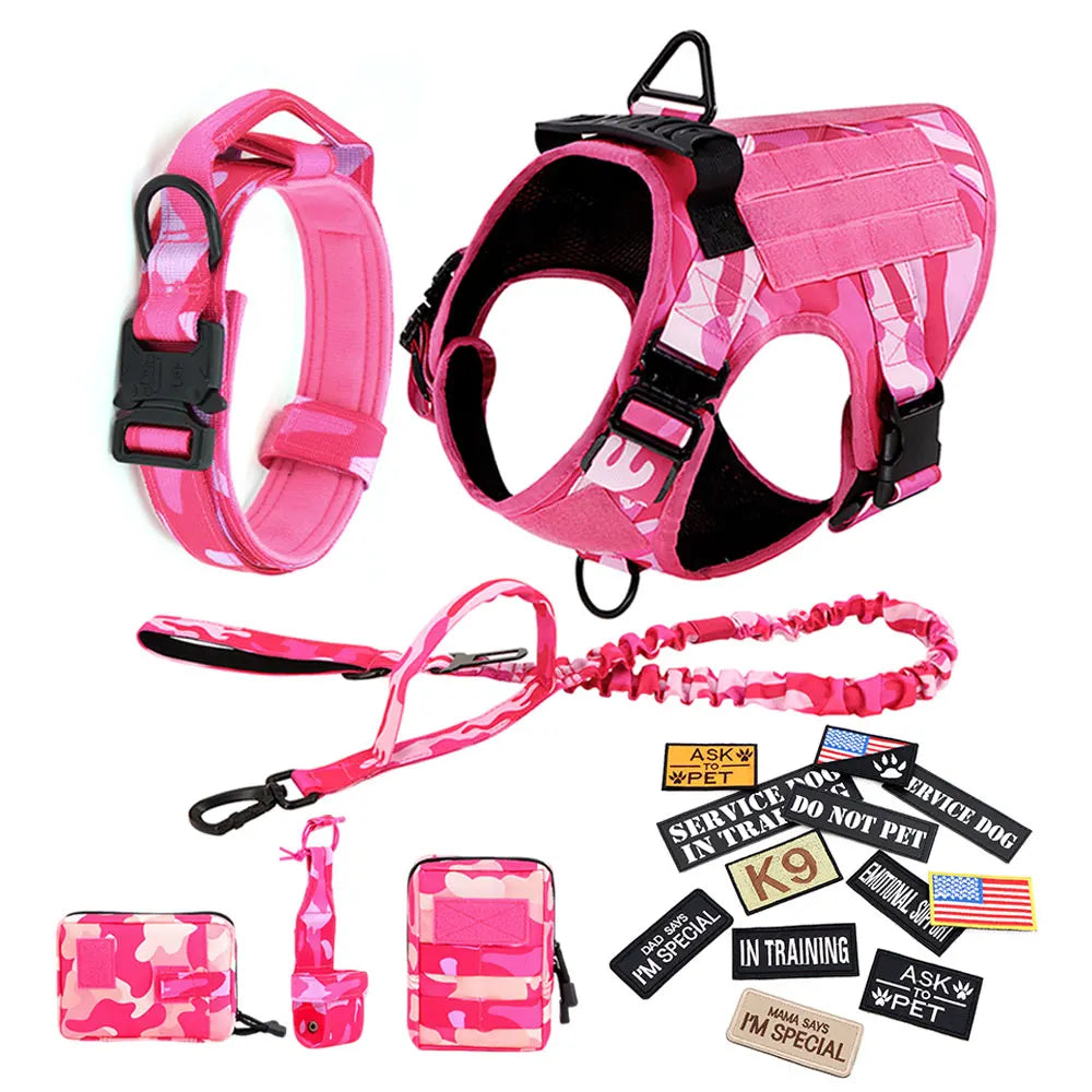 PETRAVELCN Military Camouflage Dog Harness Vest For Training