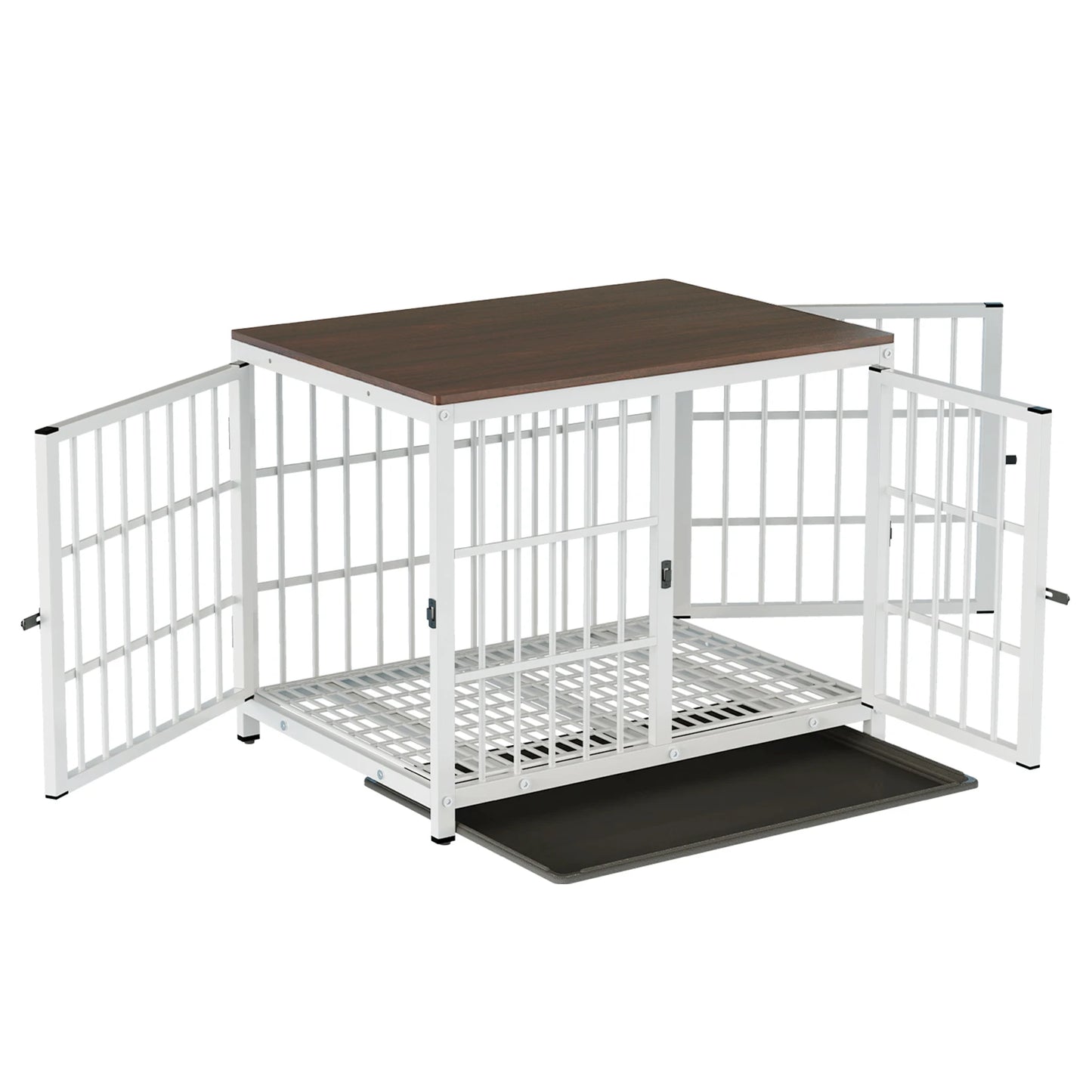 BINGOPAW Furniture Style Dog Crate End Table With Three Doors
