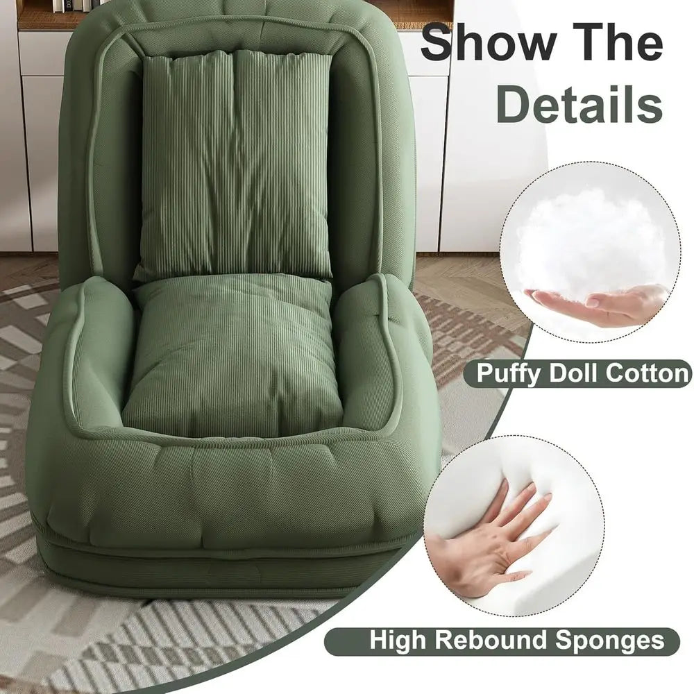 Corduroy Dog Bed Foldable Lounge Sofa With Cushions