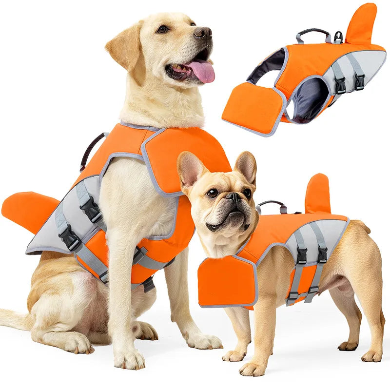 NONECN Shark Fin Dog Life Vest For Swimming And Surfing Safety