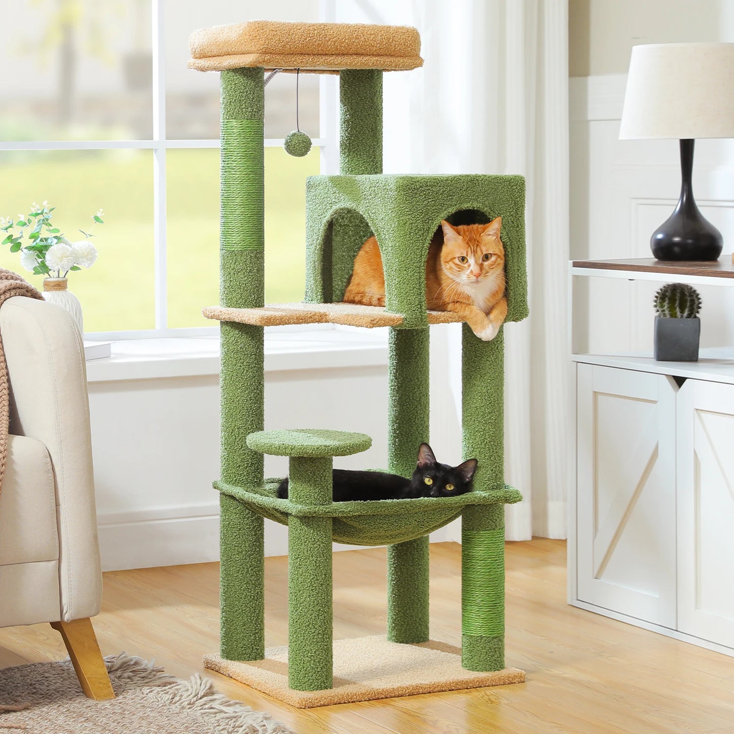 PEQULTICN 5 Level Cat Tree With Top Perch Scratching Post