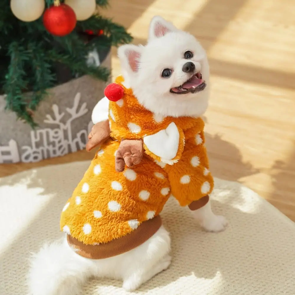 Zhejiang Christmas Pet Harness And Leash Plush Outfit