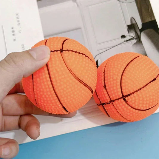 Hign-concerned Professional Rubber Dog Basketball Squeaky Toy