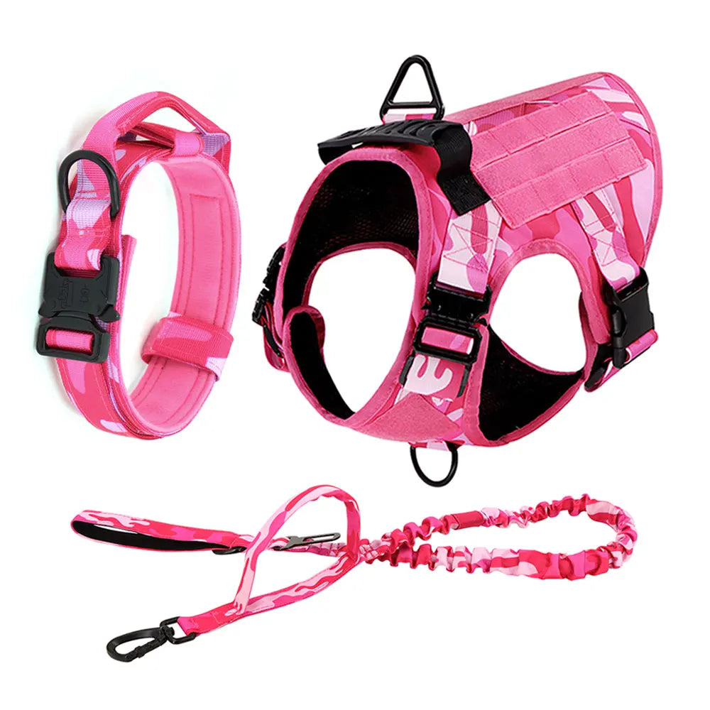 PETRAVELCN Military Camouflage Dog Harness Vest For Training