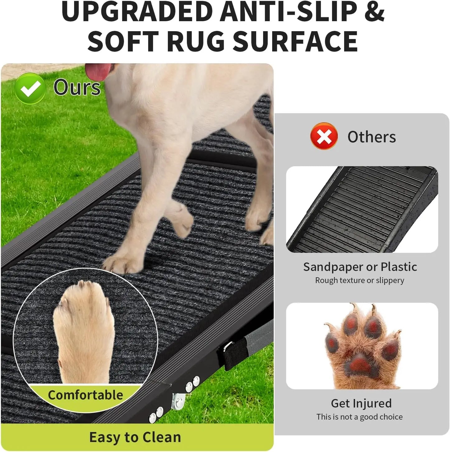 HiMISS Car Dog Ramp Folding Pet Steps for Portable Use