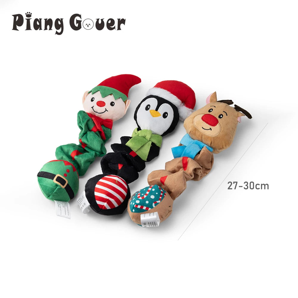 Piang Gouer Christmas Elf Penguin Squeaky Dog Toy