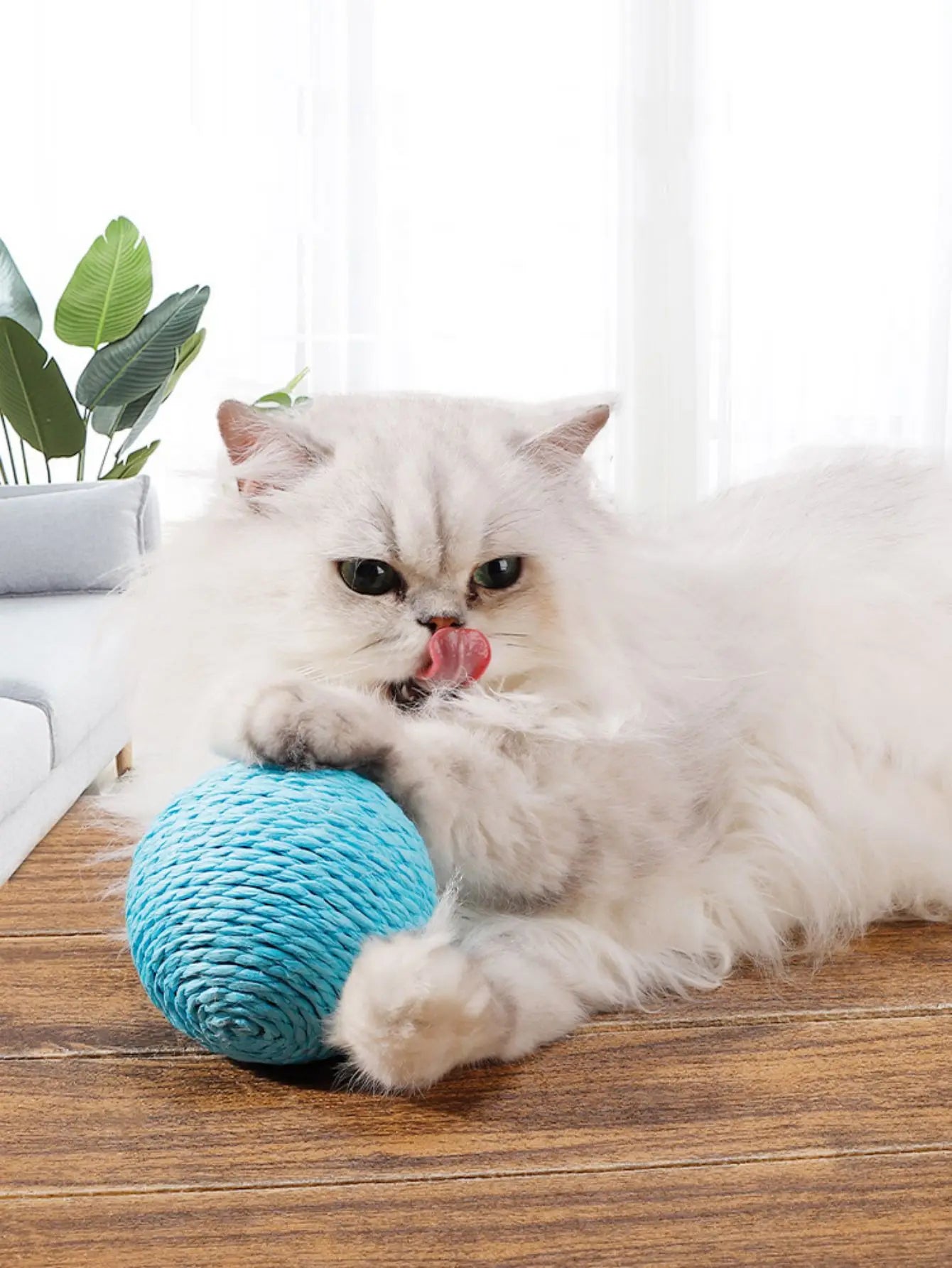 Interactive Sisal Cat Scratching Ball Toy For Kitten Teeth Cleaning