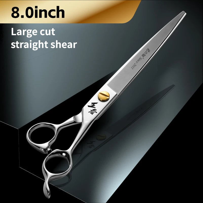 Fenice King Series VG10 Steel Dog Grooming Scissors Straight Curved Thinning