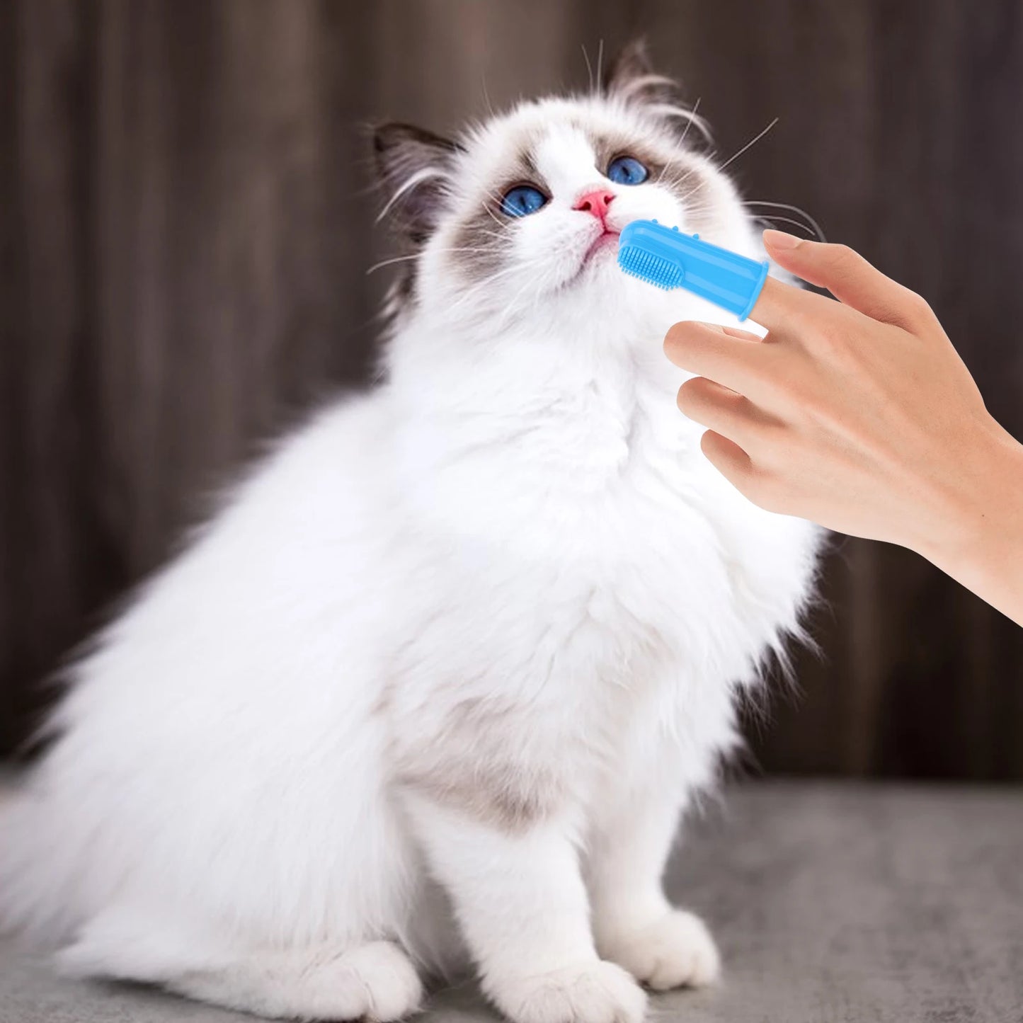 APWIKOGER Pet Grooming Kit Silicone Dog Bath Gloves Brush Toothbrush