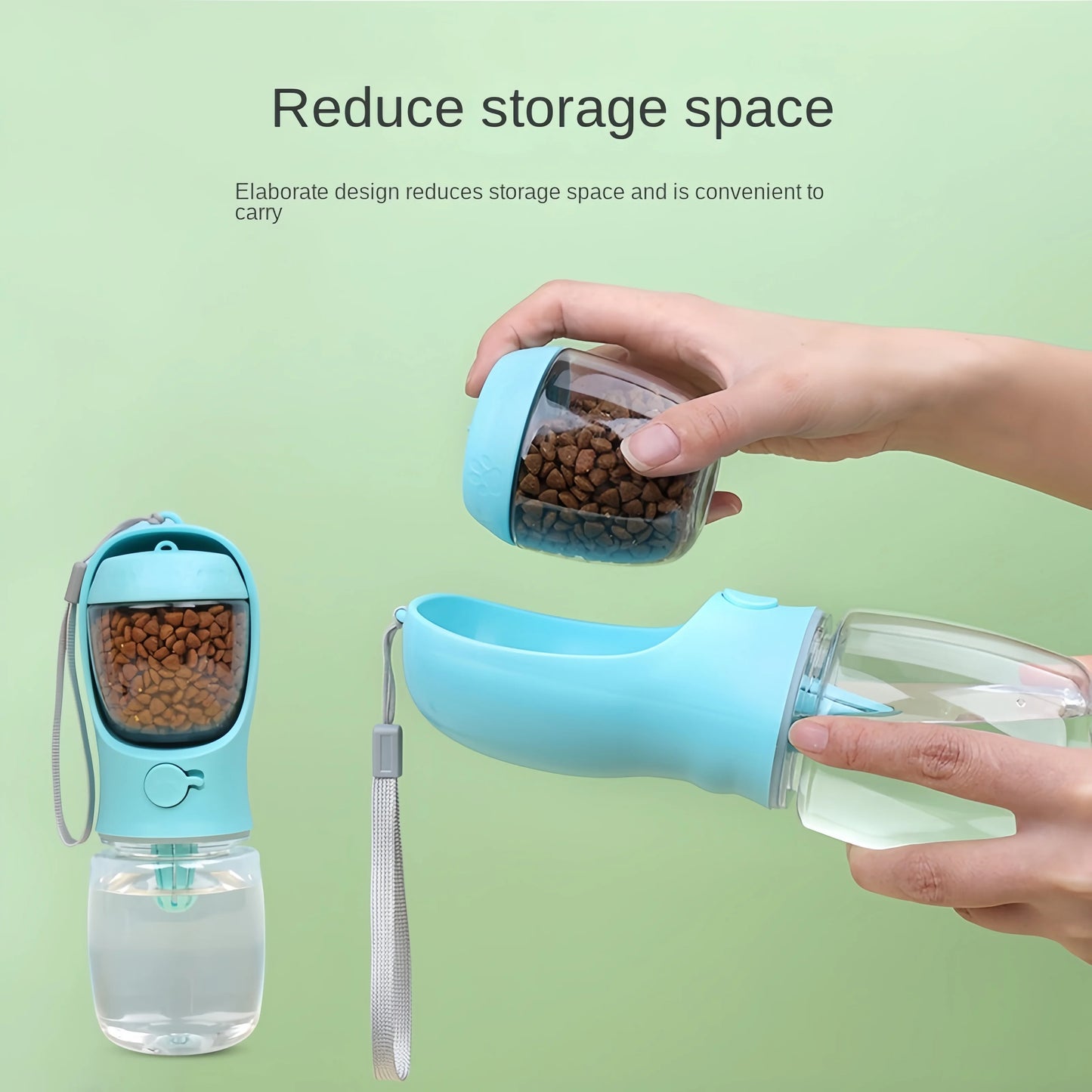High-Con Concerned Portable Dog Cat Water Bottle With Storage