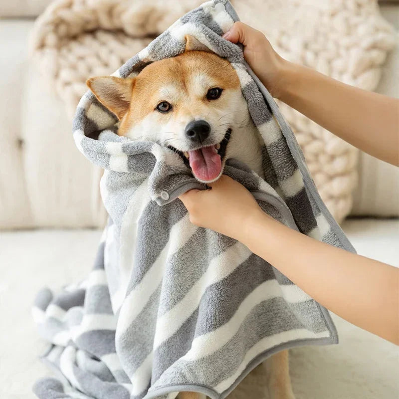 Dog Bathrobe With Absorbent Quick Dry Towel For Pets