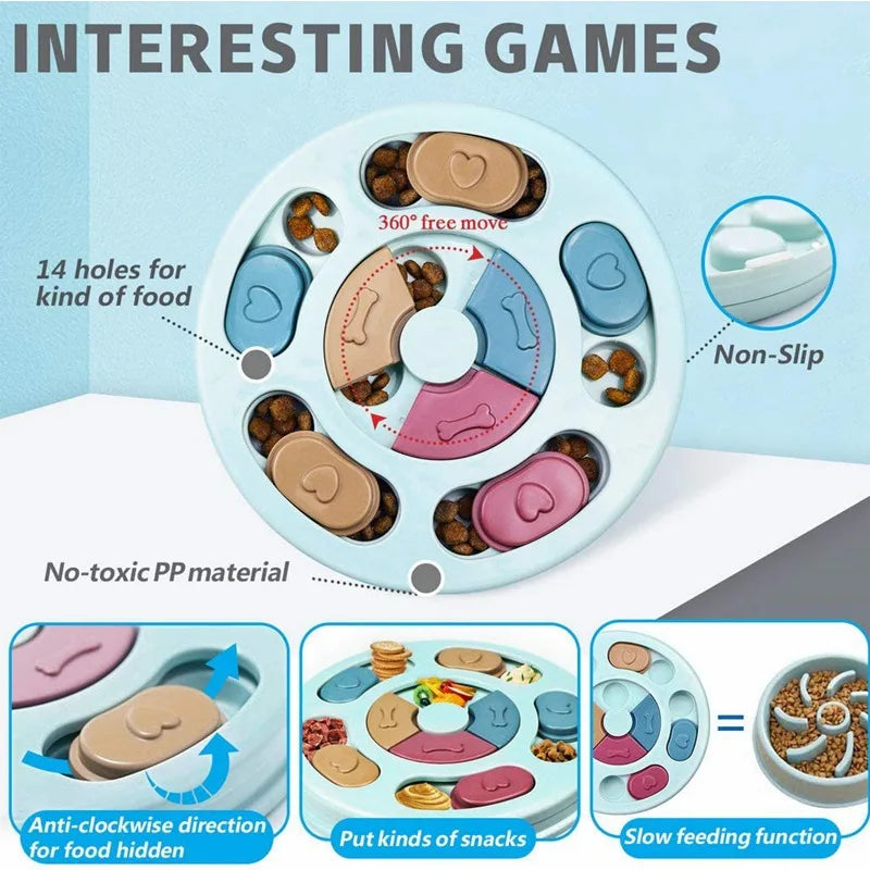 Dog Food Hiding Bowl Slow Feeder Educational Interactive Feeding Toy