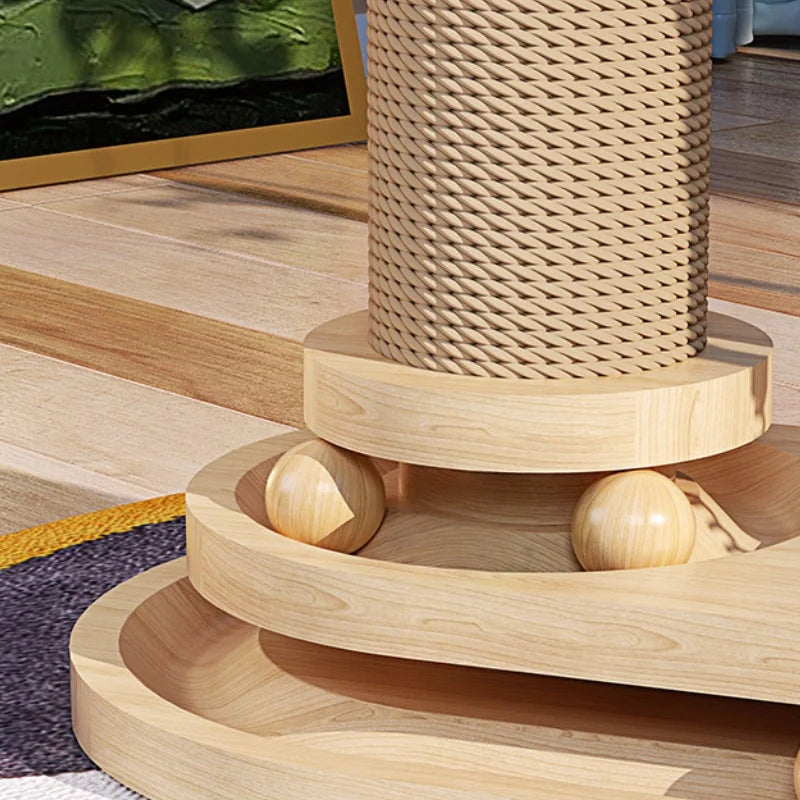 CZBNYXCN Interactive Cat Scratching Post Tower With Jute Ball Track