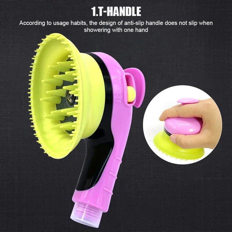 Hign-concerned Pet Massage Shower Head Bath Brush For Dogs Cats