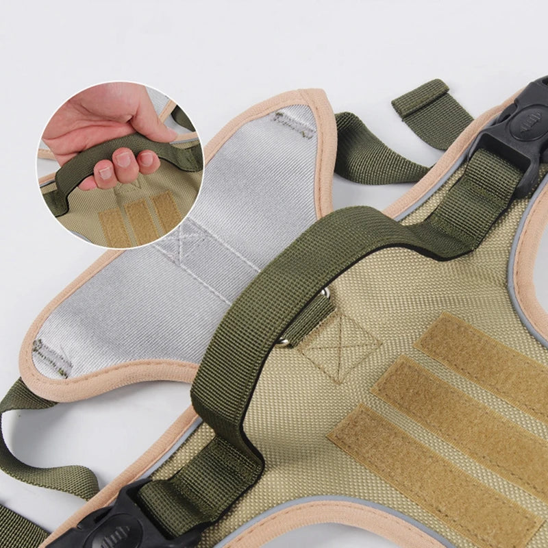 Reflective Nylon Dog Harness Vest 1680D Waterproof Tactical