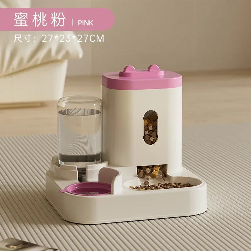 Automatic Cat And Dog Feeder With Water Fountain Large Capacity