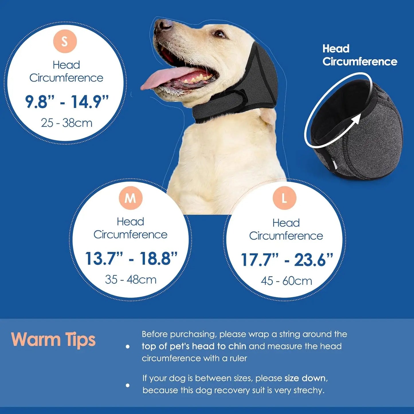 Dog Ear Muffs Anti Anxiety Noise Cancelling Hood For Grooming