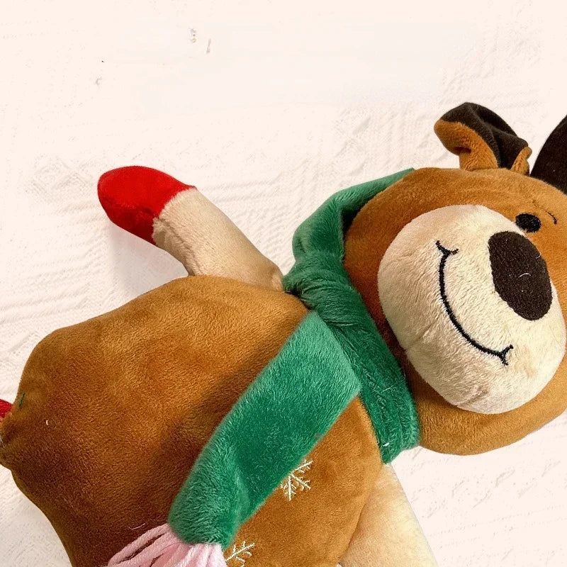 Hign-concerned Pet Christmas Plush Dog Toys Santa Claus Snowman Elk