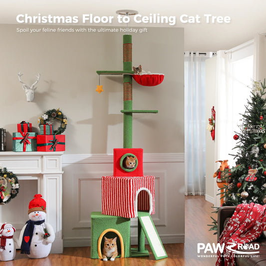 PAWZ Road Adjustable Cat Tree With Condos And Hammock