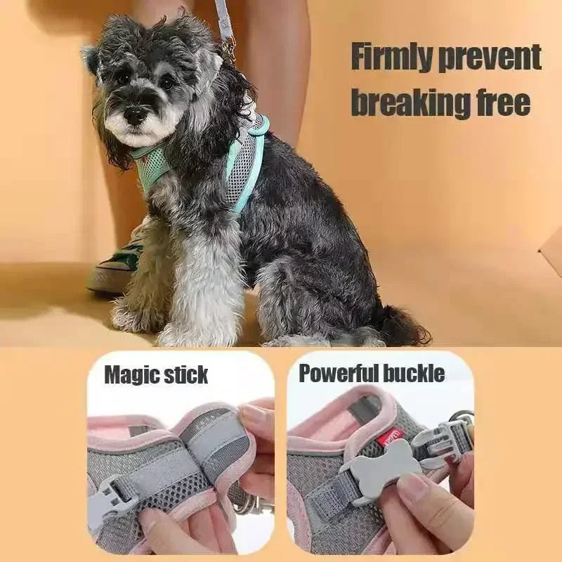 Breathable Reflective Adjustable Dog Harness Vest Nylon