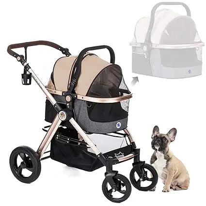 TIFICY Pet Rover Prime 3-In-1 Luxury Stroller Carrier