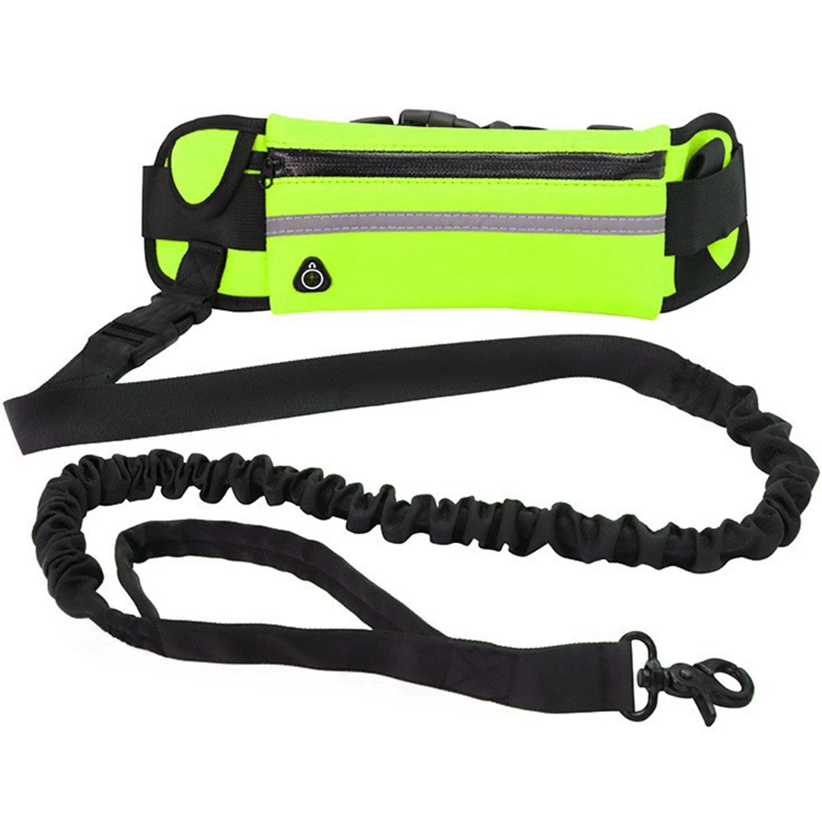 NONECN Hands Free Reflective Retractable Dog Leash Waist Bag