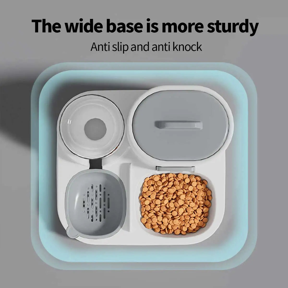 Dual Purpose Pet Feeder And Waterer With Large Capacity