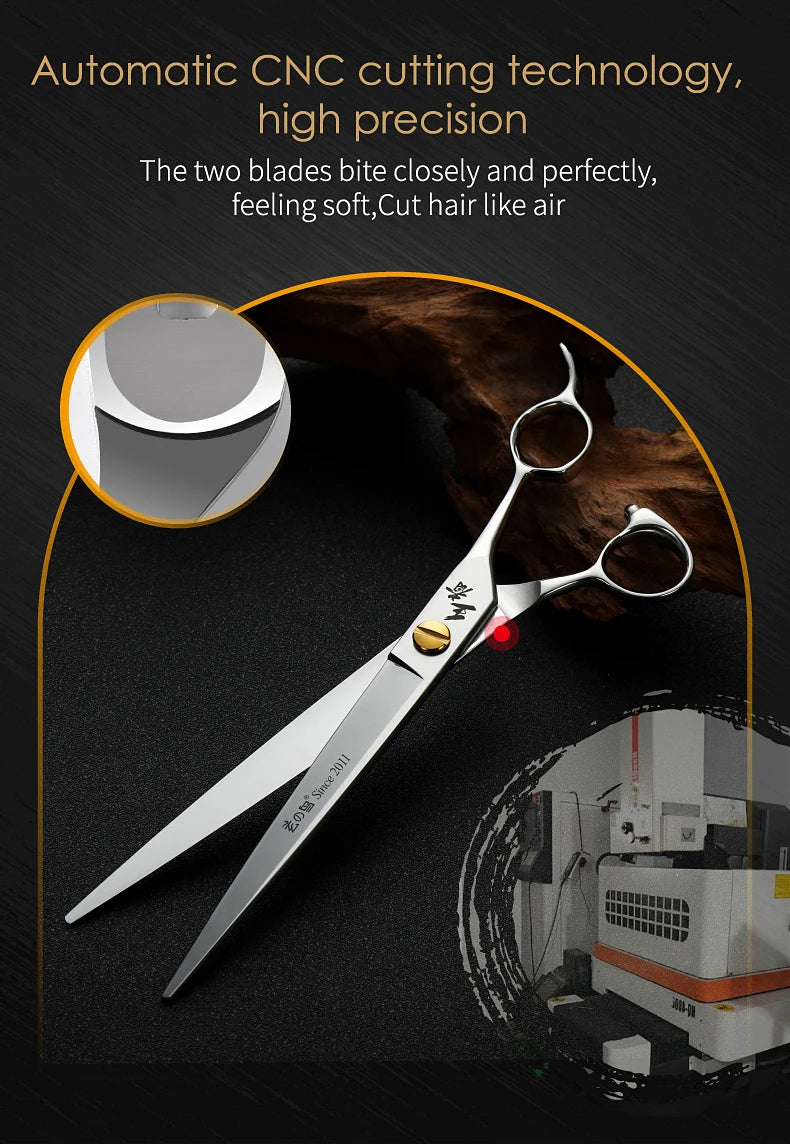 Fenice King Series VG10 Steel Dog Grooming Scissors Straight Curved Thinning