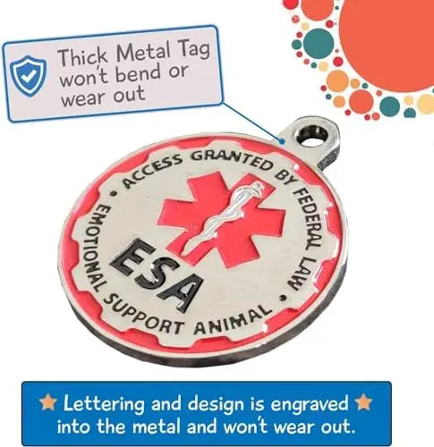YTYIN Emotional Support Dog Vest With ID Tag And ADA Cards