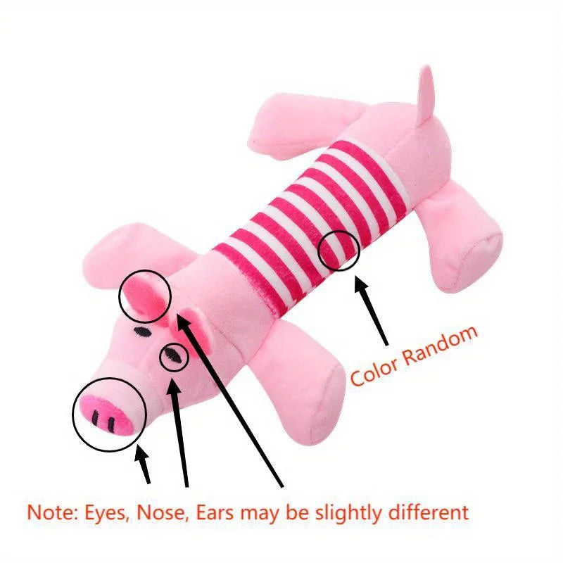Breed Recommendation Pig Elephant Design Plush Squeaky Dog Toy
