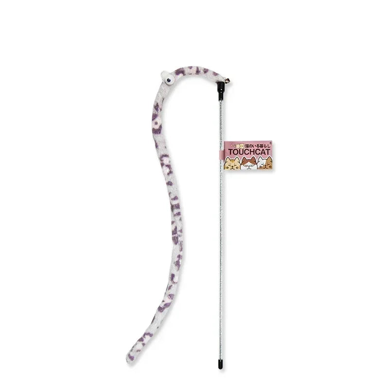 Cat Feather Teaser Wand Caterpillar Interactive Toy For Cats