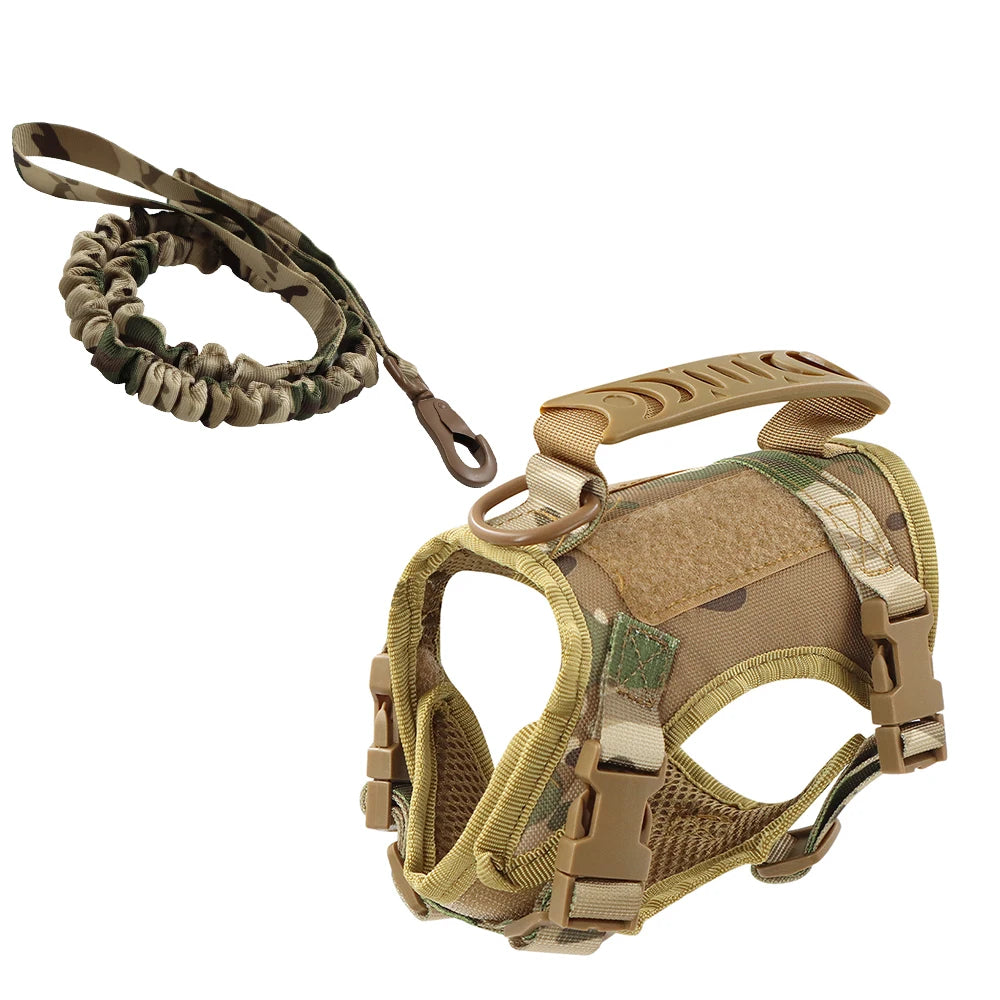 PETRAVELCN Tactical Puppy Harness Leash Set For Training And Walking