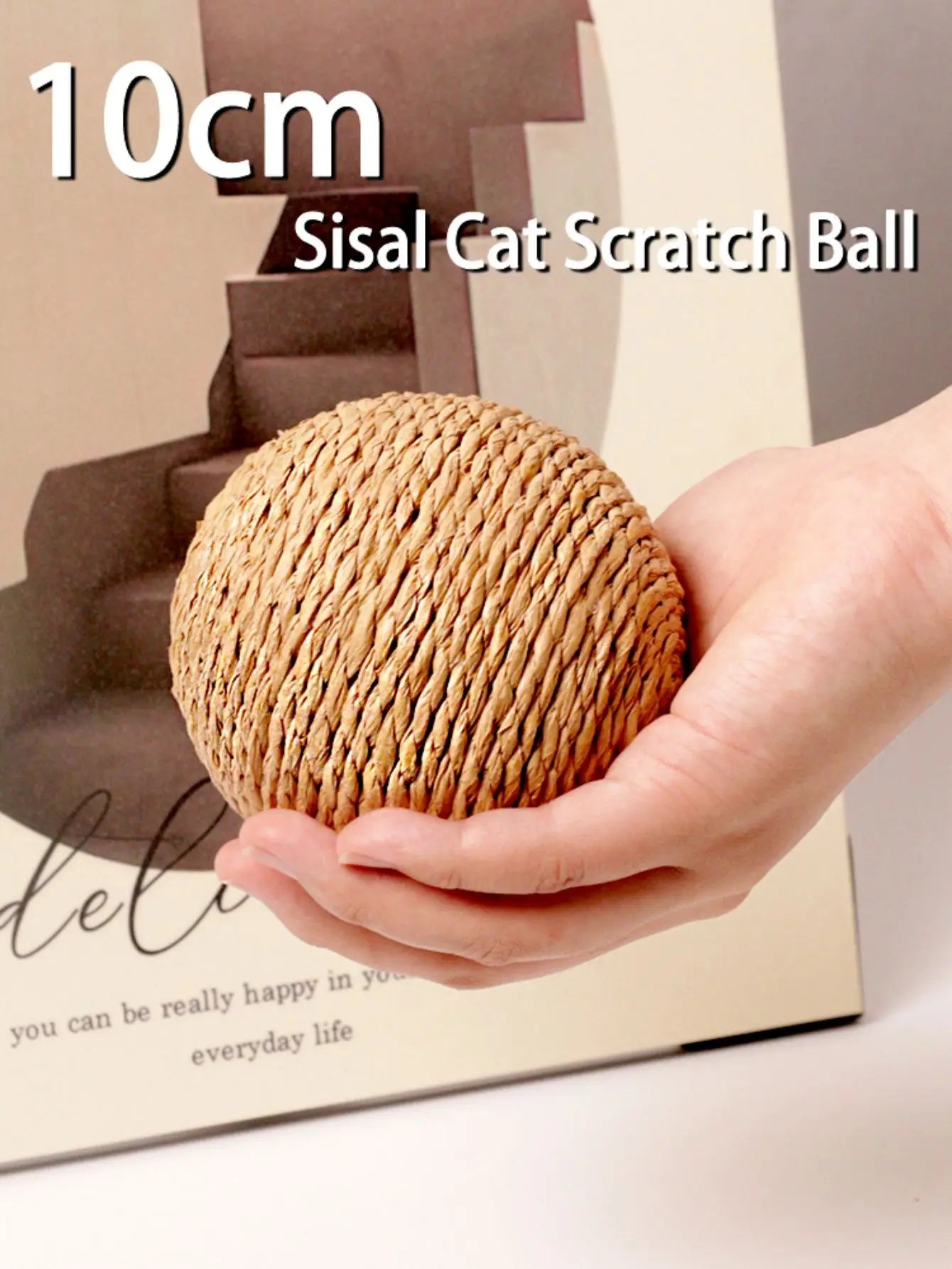 Interactive Sisal Cat Scratching Ball Toy For Kitten Teeth Cleaning