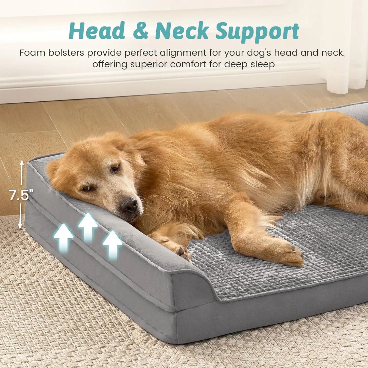 Orthopedic Dog Bed L Shaped Foam Sofa With Washable Cover