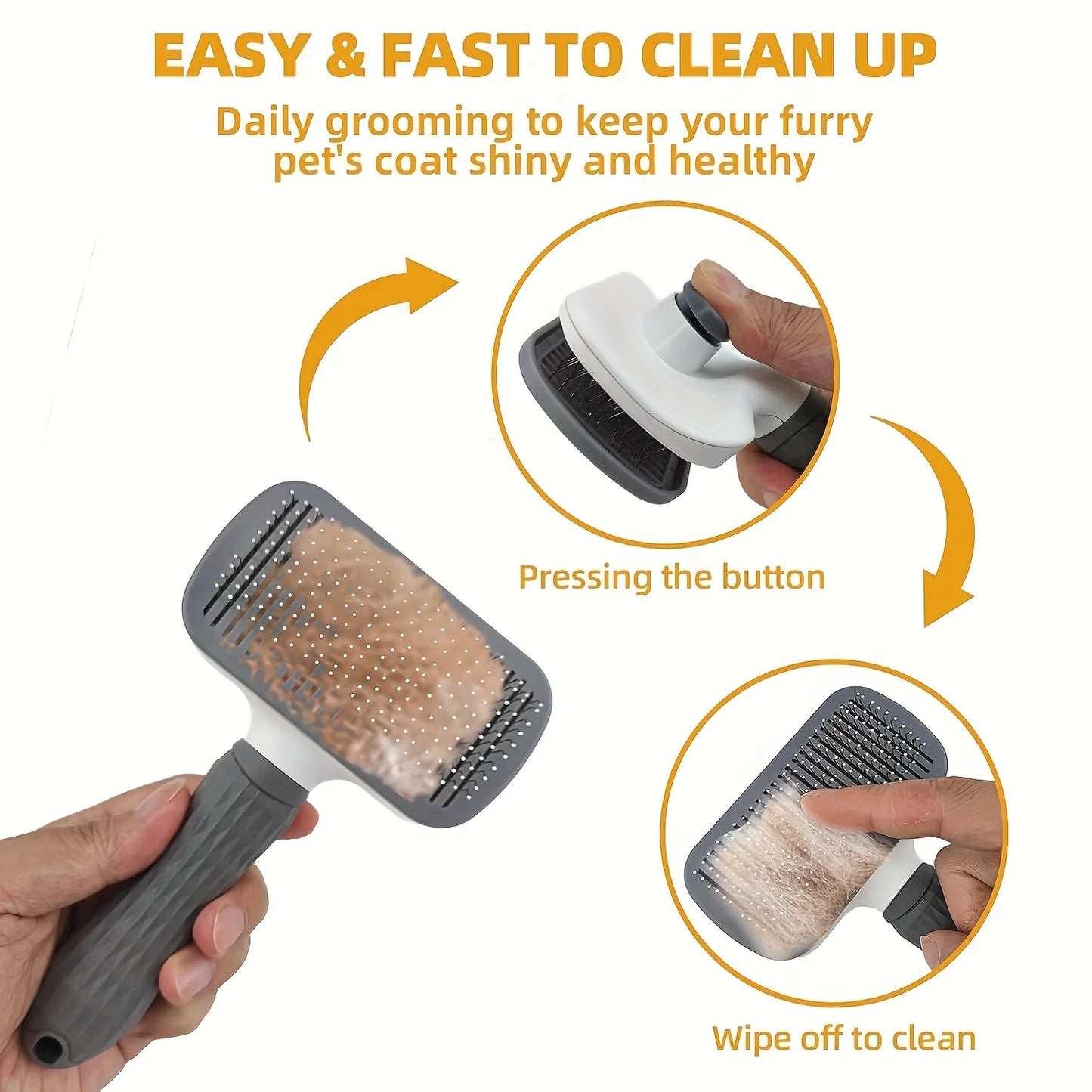 Dog Grooming Kit 8pc Self Cleaning Nail Clippers Flea Comb