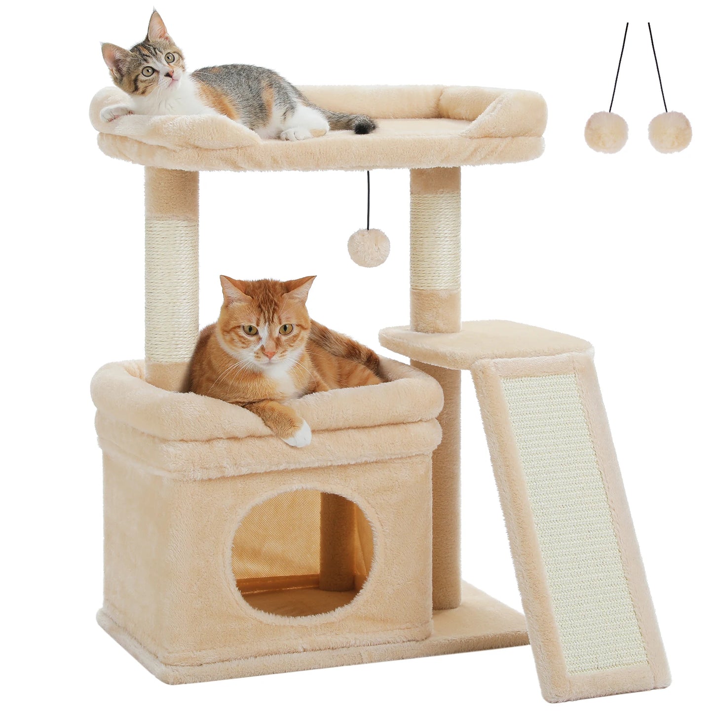 PAWZ Road Small Cat Tree Indoor Tower With Sisal Scratching