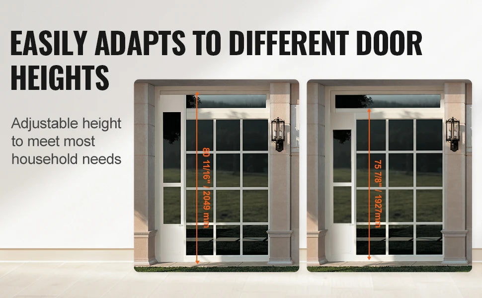 SucceBuy Sliding Glass Dog Door With Adjustable Height Aluminum Frame