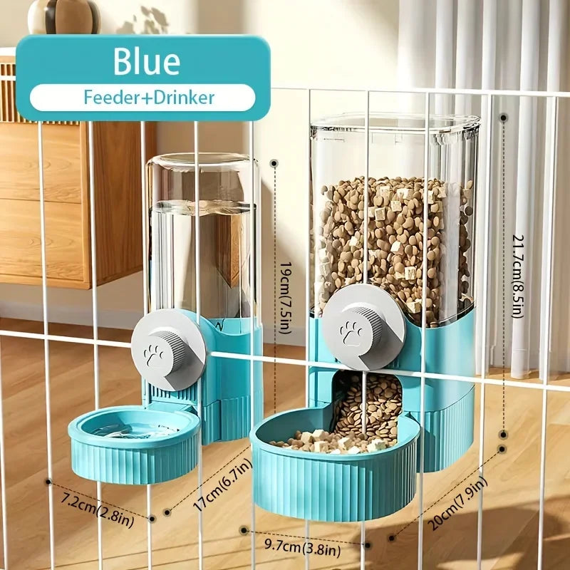 Hanging Automatic Pet Feeder And Water Dispenser For Cage
