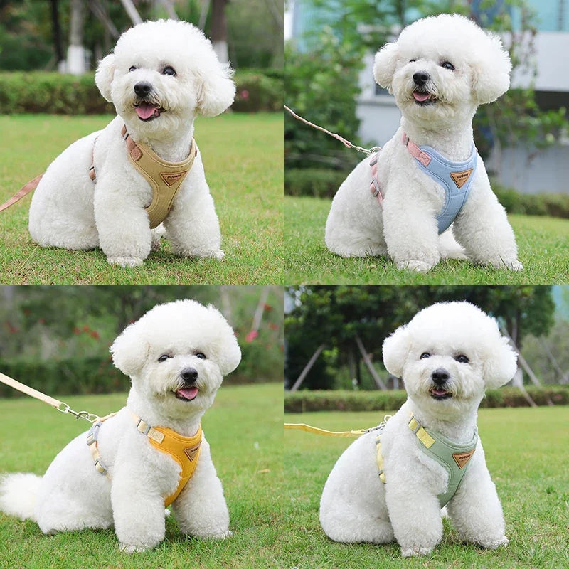 Puppy Harness And Leash Set Breathable For Small And Medium Dogs And Cats