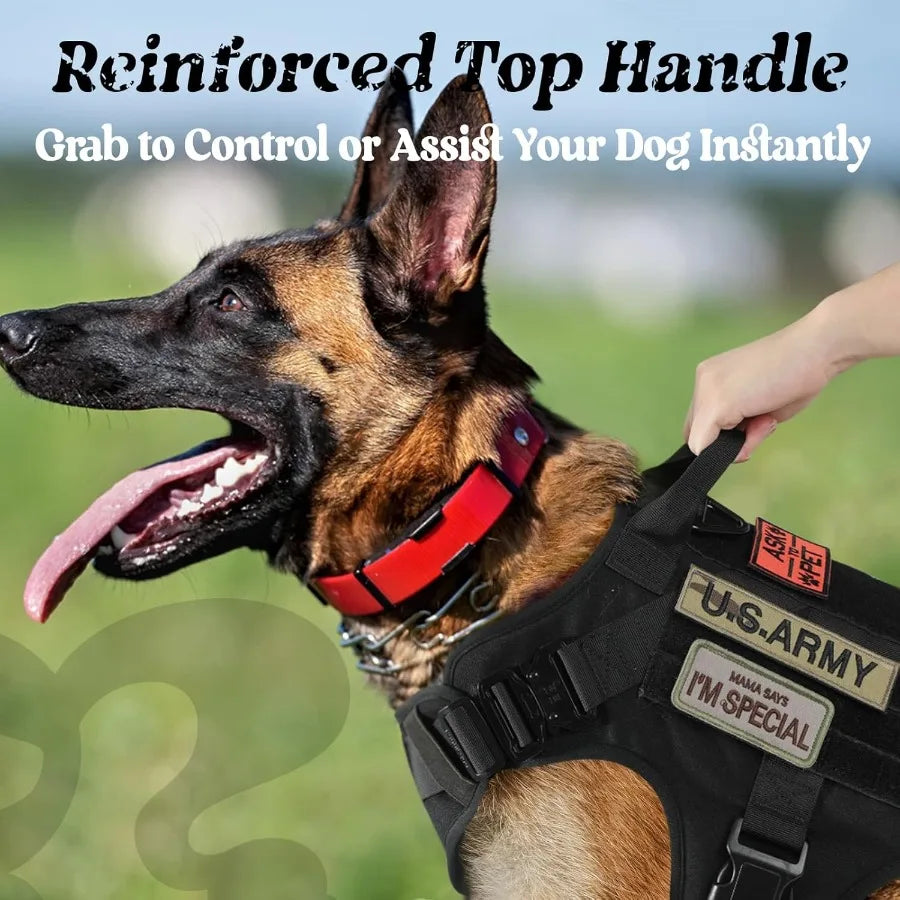 Hign Concerned Tactical Dog Harness No Pull Handle